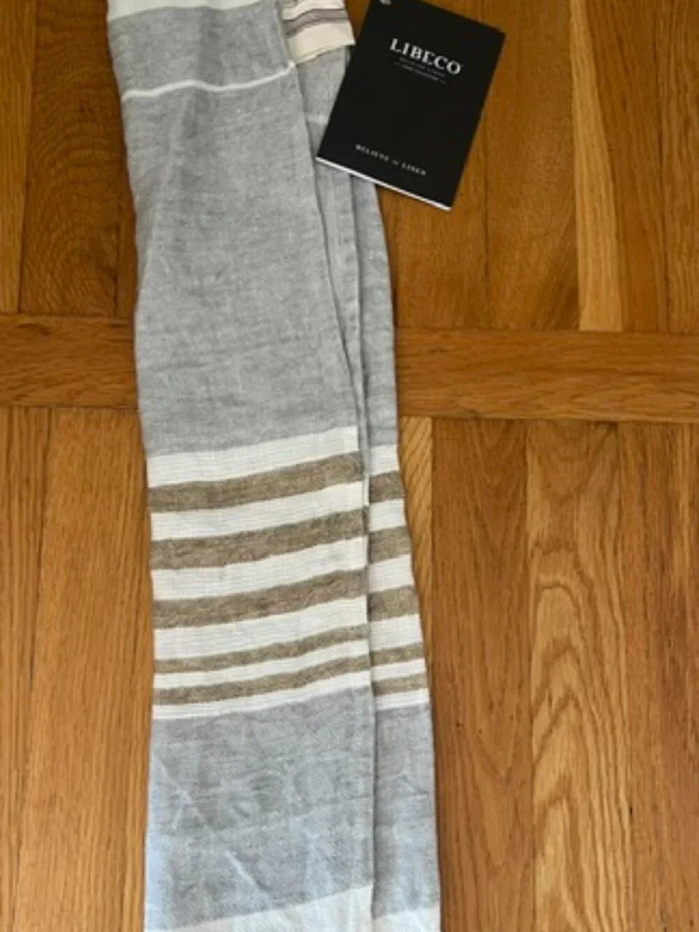 Libeco The Belgian Linen Towel Ash Stripe 25